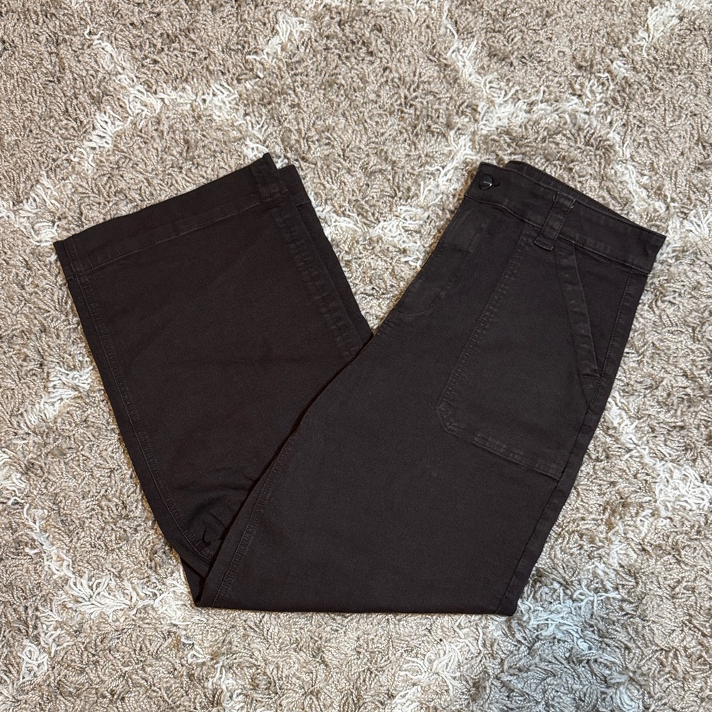 Joe’s Jeans Chloe Utility High Rise Wide Leg Jeans Coffee Bean Brown size 33 - Picture 16 of 16
